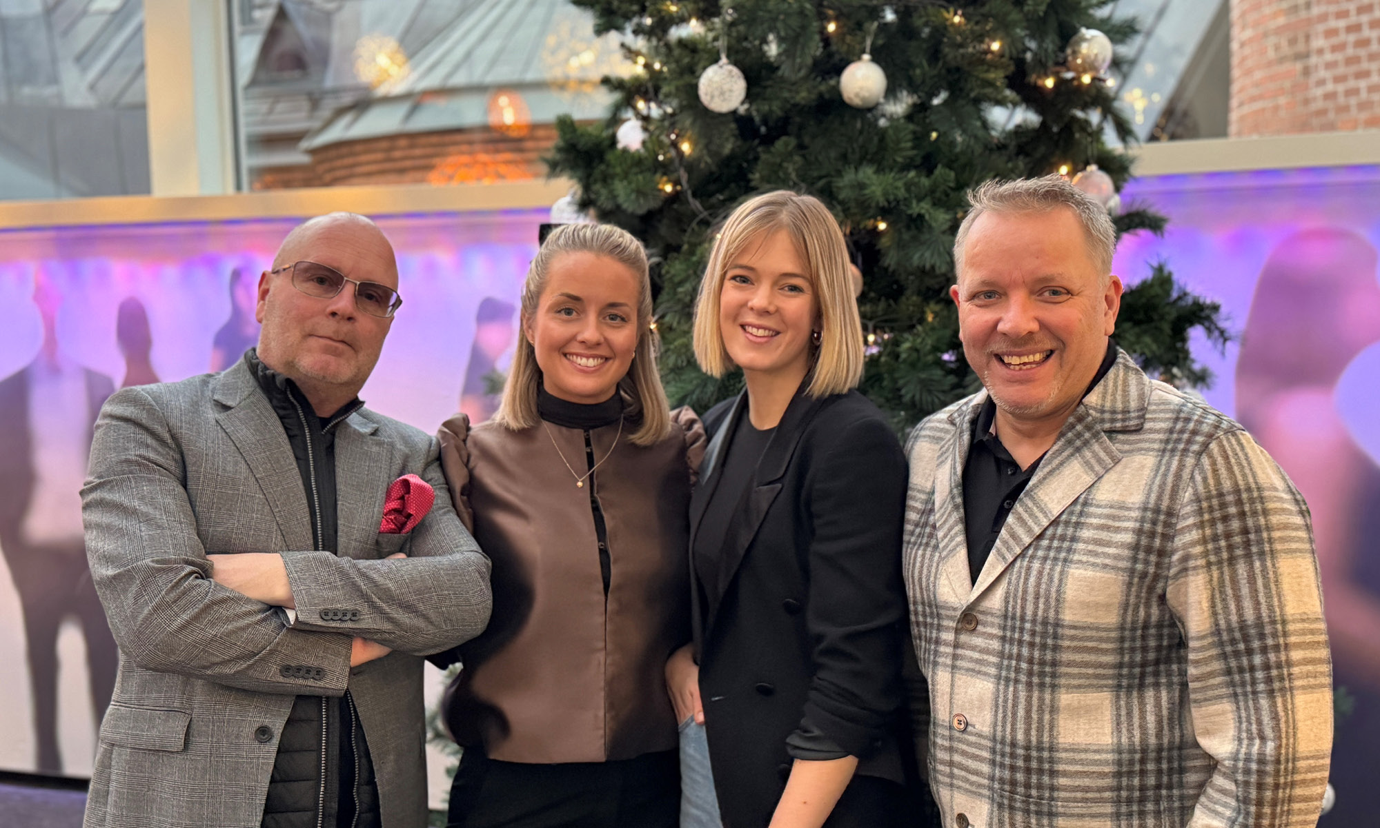 Sparbanken Sjuhärads marknadsavdelning: Mattias, Ingrid, Therese och Nicke